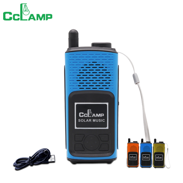 CCLAMP Solar Portable Bluetooth Speaker with FM Radio Multifunction & Flashlight for Garden Landscape & Road OEM FM Panel
