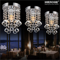 MEEROSEE Petit Lustre En Cristal Luminaire Clair Lustre Lampe pour Allée Escalier Couloir Couloir Porche Éclairage MD3038