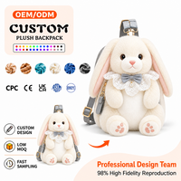Sac à dos en peluche pour chat OEM ODM, super doux, sacs en peluche animaux en peluche, bretelles réglables, sac à dos en peluche mignon