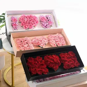 Vente en gros de papier de luxe pour emballage de bouquet de fête des mères coffrets cadeaux floraux pour maman j'aime maman boîte à fleurs pour la fête des mères