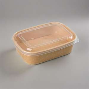 ชามกระดาษพร้อมฝาปิดกล่องใส่อาหารทำจากเยื่อคราฟท์แบบใช้แล้วทิ้งขนาด1000มล. กระดาษ JW - Product Image 5