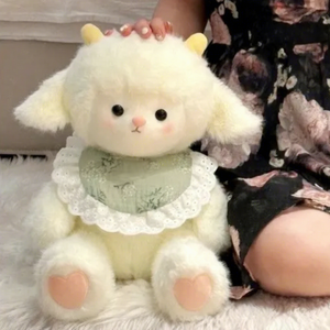 Peluche di Agnello Super Morbido a Forma di Nuvola, Pecora Imbottita, Cuscino Confortevole per Dormire, Decorazione Estetica per la Stanza, Regalo di Natale per Bambini - Product Image 4