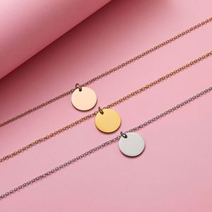 สร้อยคอจี้แผ่นเปล่าแบบโซ่สแตนเลสชุบทอง 18K PVD สำหรับสลักข้อความตามสั่ง |   ตัวเลือกสีเงิน สีทอง และสีโรสโกลด์ - Product Image 6