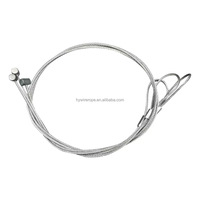 Câble en acier inoxydable noir 7*7 de 1,2 mm avec une boule ronde en zinc sertie