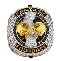 Casque de football fantastique 2026 et bague de championnat FFL en alliage et cristal, directement du fabricant