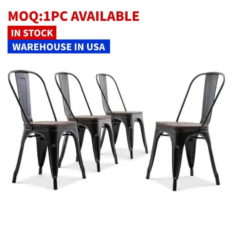 outdoor stackable iron dining chair and table sillas para restaurante square coffee shop metal tolix chairs for restaurant