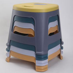 للبيع بالجملة مقعد بلاستيكي مربع مانع للإنزلاق مقعد بالغين سميك لمقعد مربع كرسي قابل للتكديس غرفة معيشة منزلية - Product Image 6