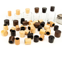Tapa de perfume personalizada YUESHEN de madera de fresno con 15 dientes, tapa de aceite esencial de haya y nogal, piezas de mecanizado CNC de madera para tapas de perfume
