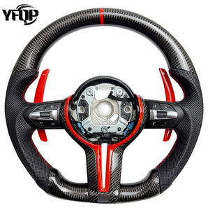Volante Deportivo de Fibra de Carbono Premium para <span class=keywords><strong>BMW</strong></span> Serie 5 y 6, Alta Configuración, 1 Pieza de Cuero <span class=keywords><strong>X3</strong></span>, con Amortiguador de Impacto y Caja - Product Image 1