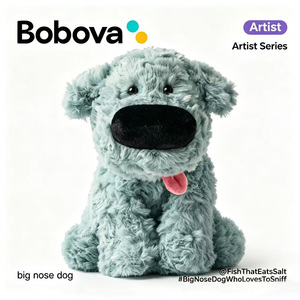 Divertente Giocattolo per Cani in Peluche con Naso Grande Ricamato e Orecchie Morbide, 25cm, in Poliestere e Cotone PP, Regalo di Compleanno per Adolescenti e Adulti - Product Image 6