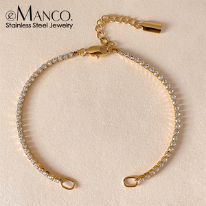 EManco klasik Charm bilezik DIY inci zincir paslanmaz çelik ayarlanabilir Paperclip bilezikler aksesuarları el yapımı kadınlar takı - Product Image 5