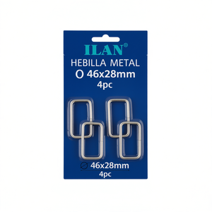 Fibbia in metallo ILAN 46x28mm 4 pezzi per borse e cinture - Product Image 1