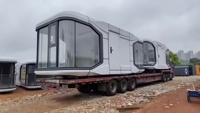 Transport modulaire conteneur préfabriqué Capsule House cadre en acier détachable 40 pieds avec cuisine