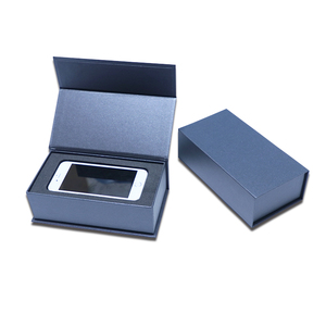 Caja de embalaje móvil con logotipo impreso para teléfono móvil, embalaje electrónico de cartón con papel recubierto, color negro, OEM - Product Image 1