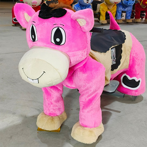 Meilleure Vente : Scooter Électrique en Forme de Cheval en Peluche Rouge pour Adultes - Manège sur Rails en Acier pour Centres Commerciaux - En Promotion - Product Image 6
