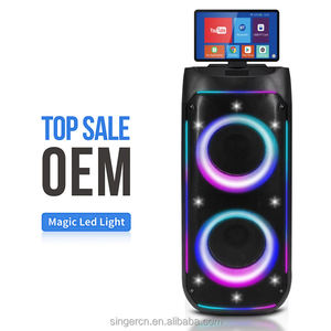 Altavoz Portátil para Fiestas CH-2801AV con Potencia Máxima de 15000 W, Pantalla HD de 11.6 Pulgadas, Tweeter, <span class=keywords><strong>Android</strong></span> 12.0/WiFi para Uso en Exteriores, Máquina de Karaoke - Product Image 2