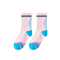 Chaussettes de sport respirantes personnalisées en maille, anti-humidité, avec soutien de la voûte plantaire, amortissantes, antidérapantes, pour la course à pied
