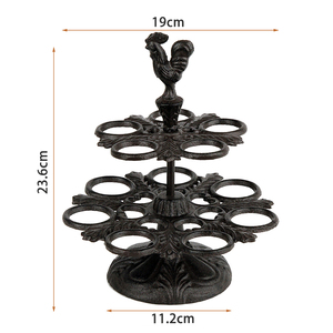 PORTE-OEUFS EN FER PORTE-OEUFS EN MÉTAL PORTE-OEUFS EN FER ANTIQUE - Product Image 2