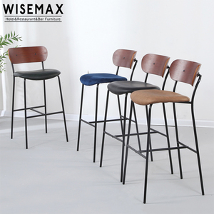 WISEMAX FURNITURE commercial industriel café meubles comptoir hauteur métal chaises <span class=keywords><strong>de</strong></span> <span class=keywords><strong>bar</strong></span> contreplaqué <span class=keywords><strong>tabouret</strong></span> haut <span class=keywords><strong>de</strong></span> <span class=keywords><strong>bar</strong></span> - Product Image 4
