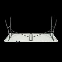 Table pliante rectangulaire en plastique blanc portable de 6 pieds pour événements, camping, table et chaises pliantes
