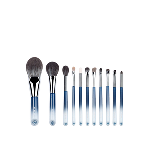 Juego de brochas de maquillaje de flor de amor de mariposa de 11 piezas, herramientas faciales esenciales para corrector de sombra de ojos, mezcla de polvo, pelo de Animal - Product Image 6