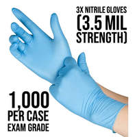 Gants en nitrile jetables Pidegree Gants en nitrile sans poudre blanc/bleu/noir pour médical