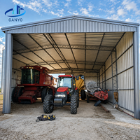 Structure en acier préfabriquée pour entrepôt agricole, destinée au stockage de céréales, d'aliments pour animaux, d'engrais et d'équipements agricoles