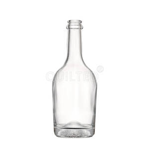 Botella de Licor de Vidrio Flint <span class=keywords><strong>Blanco</strong></span> Cristalino de 500 ml, Fabricada en China, con Superficie Grabada con Ácido, para Brandy, Ginebra, Ron, <span class=keywords><strong>Mezcal</strong></span> - Product Image 2