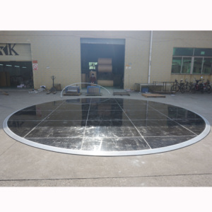 Glossy removable plywood round flooring outdoor dance floor for party - Product Image 1