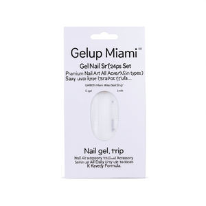 Gelup Miami - Juego de 24 Tiras de Gel para Uñas, Accesorio Premium para Arte de Uñas de Uso Diario, para Todo Tipo de Piel, Fórmula K Beauty - Product Image 2