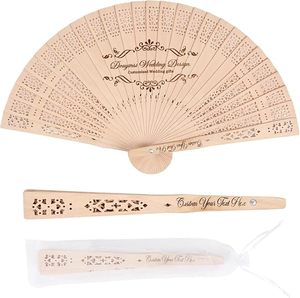 Tùy Chỉnh Thân Thiện Với Môi Cầm Tay Quạt Tre Sơn Khắc Cá Nhân Người Hâm Mộ Đám Cưới Với Tên Gỗ Tay <span class=keywords><strong>Fan</strong></span> Hâm Mộ - Product Image 2