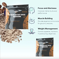 Café instantané premium Garcinia Cambogia Reishi, goût doux, saveurs chocolat, fruits, sucre, crème, certifié Halal, en poudre, boîte en vrac