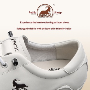 Zapatos de Hombre de Cuero Genuino Estilo Ram, Primavera/Verano, Transpirables, Ligeros, Blancos, Casuales, Deportivos, Antideslizantes, Suela Suave FL26001 - Product Image 3