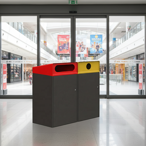 <span class=keywords><strong>Cubo</strong></span> de <span class=keywords><strong>Basura</strong></span> de Acero Galvanizado de Diseño Moderno y Lujoso - Contenedor de Almacenamiento Ecológico de Gran Capacidad para Uso en Interiores y Exteriores - Product Image 1