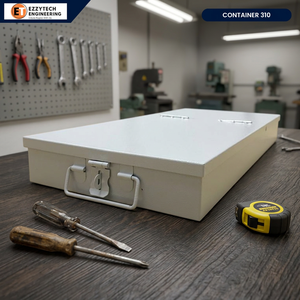 Industrial <b>Metal</b> Storage <b>Box</b> ET Container 310 with Secure Lockable Closure Heavy Duty for Workshop <b>Tool</b> Organizer - Product Image 1