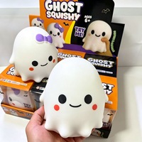 Grand jouet anti-stress en caoutchouc souple en forme de fantôme sur le thème d'Halloween