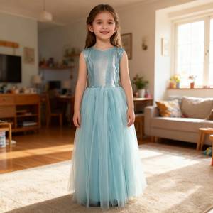 Nouvelle Robe Sirène Longue et Fluide en Tulle Doux, Personnalisable, Élégante, Modèle MS 2026, Costume de Princesse pour Filles - Product Image 2