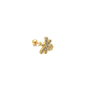 Orecchini a perno Mini Bee da donna, design a barretta sottile, gioielli per l'orecchio semplici e carini per tutti i giorni - Product Image 6