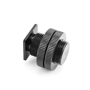 1/4 <span class=keywords><strong>vis</strong></span> de montage sur trépied Double couche Flash adaptateur de chaussure chaude pour DSLR Gopro caméra d'<span class=keywords><strong>action</strong></span> Photo Studio accessoires double écrous noir - Product Image 4