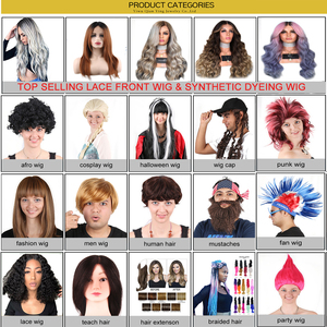 Peluca sintética rubia en capas <span class=keywords><strong>para</strong></span> hombre, postizo de Cosplay rizado corto <span class=keywords><strong>para</strong></span> uso diario de disfraces de fiesta, fibra resistente al calor, aspecto Natural - Product Image 6