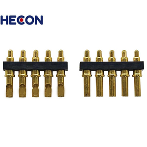 Hot Selling Customized Brass Gold Plated Wire to Board Pogo Pin <strong>Connector</strong> 5 Pins for PCB Application - Product Image 3