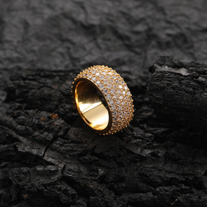 Anillo de Cobre para Hombre, Personalizado, Simple, Brillante, con Zirconio Redondo Retro de 1 mm - Product Image 5