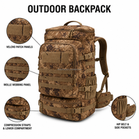 Sac à dos tactique personnalisé pour la chasse en plein air, MOLLE, résistant à l'eau, grande capacité, durable, léger, camping, randonnée, survie