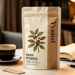 OEM Service Natural Herbal <b>Men</b> Vital Powder <b>Man</b> Power Coffee Gentle Stamina Boost 100g Eco Kraft <b>Pouch</b> Bulk Wholesale - Product Image 5
