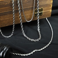 Collier chaîne torsadée en acier inoxydable 316 avec logo personnalisé, plaqué or 18 carats, bijoux en gros, épais, étanche, hypoallergénique