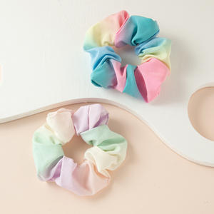 Chouchous tendance en tissu dégradé pour femmes, accessoires de coiffure quotidiens, élastiques pour queue de cheval et chignon - Product Image 2