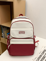 Sac à dos pour ordinateur portable tendance, multi-poches, décontracté, pour l'école, noir et blanc, sac de voyage pour étudiants