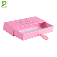 Boîtes d'emballage personnalisées à impression rose, 50 pièces, tiroir avec Logo