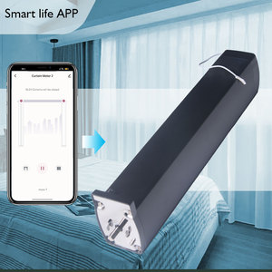 Lifelibero Tuya noir personnalisable Smart <span class=keywords><strong>Home</strong></span> rails électriques App et moteur de rideau automatique contrôlé par Alexa pour une utilisation au bureau - Product Image 2