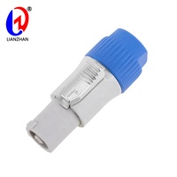 Conector PowerCon de CA de 3 pines 20A 250V Gris PA66 Material Audio y video Uso Conector de bloqueo de enchufe macho